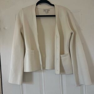 Banana Republic Cream Open-Front Blazer